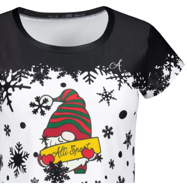 Premium-Weihnachts-T-Shirt für Damen ALTISPORT VOJ/ALWVN2TR06 ELF 