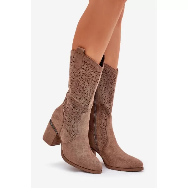  Damenstiefel S.BARSKI HY51-238 KAFFEE 