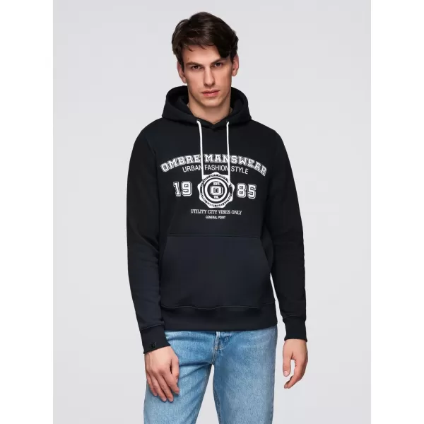  Herren-Sweatshirt OMBRE B1714 SCHWARZ 