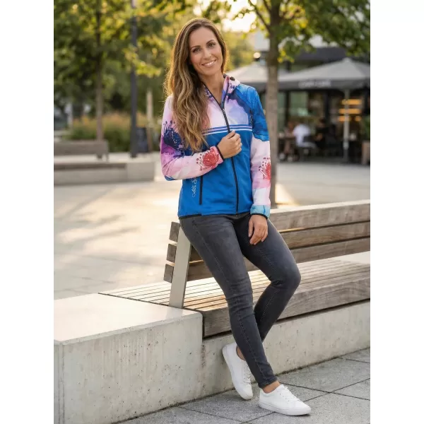  Premium-Softshelljacke für Damen ALTISPORT VOJ/ALW117JACK01 BLAU/ROSA 