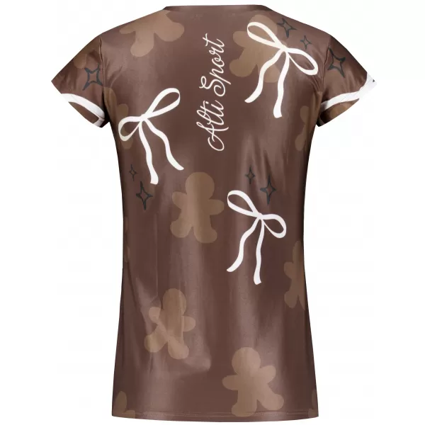  Premium-Weihnachts-T-Shirt für Damen ALTISPORT VOJ/ALWVN10TR06 BRAUN 
