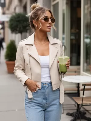 Damenjacke DSTREET TY5643 WEIß