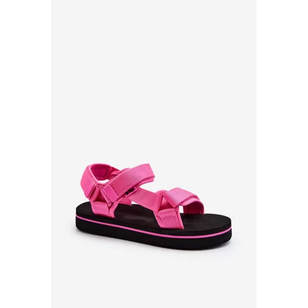  Damensandalen LEE COOPER LCW-23-34-2613 SCHWARZ/FUCHSIA 