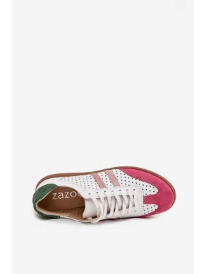 Damen-Sneaker ZAZOO N1318 ROSA/WEIß/GRÜN