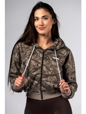 Kapuzenpullover mit Reißverschluss POWER 895 HELLBRAUN CAMO Nebbia
