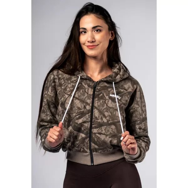  Kapuzenpullover mit Reißverschluss POWER 895 HELLBRAUN CAMO Nebbia 