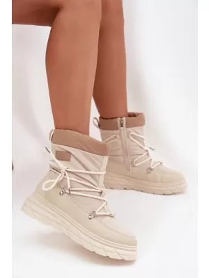 Winterstiefel für Damen LEE COOPER LCJ-25-44-3931 BEIGE
