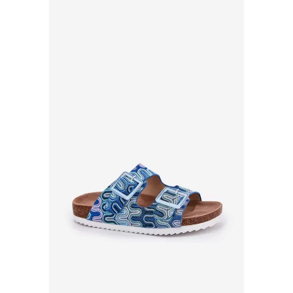  Damenhausschuhe S.BARSKI RB51-006 BLAU 