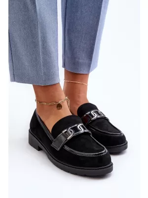 Damenmokassins S.BARSKI HY350A SCHWARZ