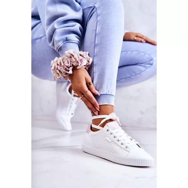  Damen-Sneaker BIG STAR HH274073 WEISS/ROSA Big Star Shoes 
