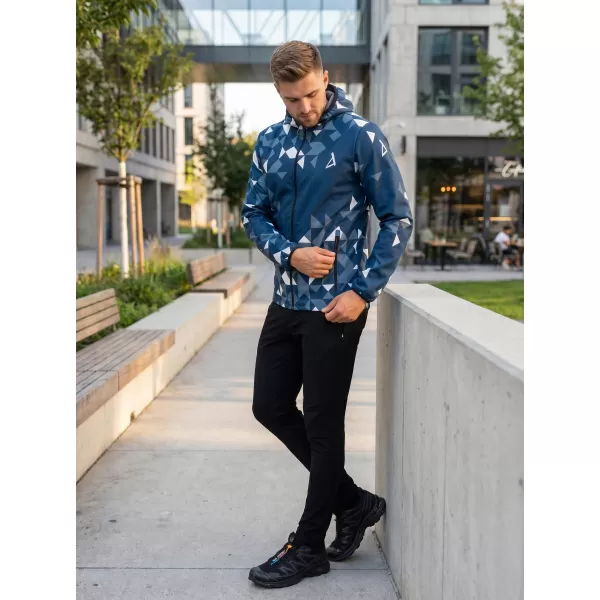  Premium-Softshelljacke für Herren ALTISPORT VOJ/ALM108JACK01 MARINEBLAU/WEIß 