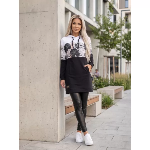  Damen-Sweatshirt ALTISPORT HETHER SCHWARZ/WEIß 