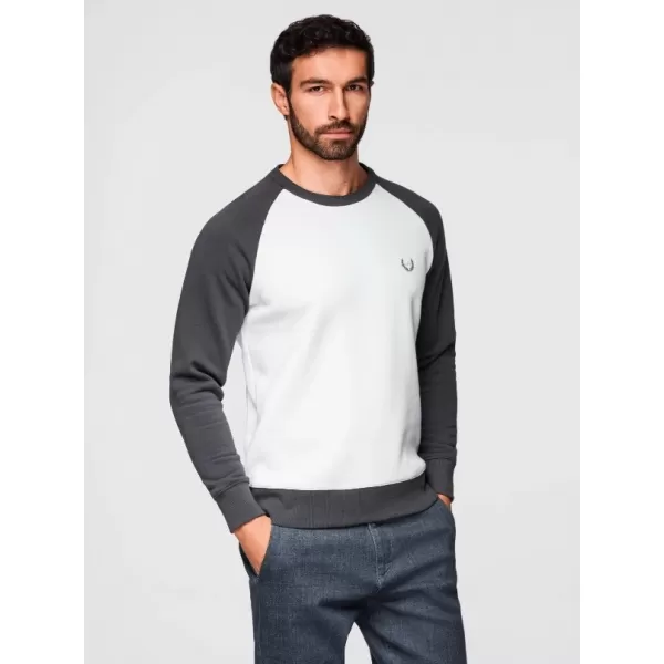  Herren-Sweatshirt OMBRE OM-SSNZ-0239 CREME UND GRAPHIT 