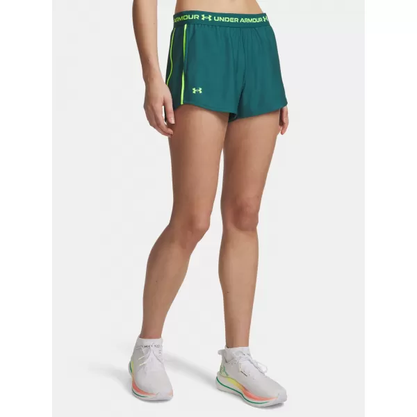  Damen-Shorts UNDER ARMOUR TECH PLAY UP SHORTS 1389882-338 GRÜN 