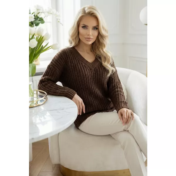  Damenpullover NUMOCO 661-2 SCHOKOLADE 