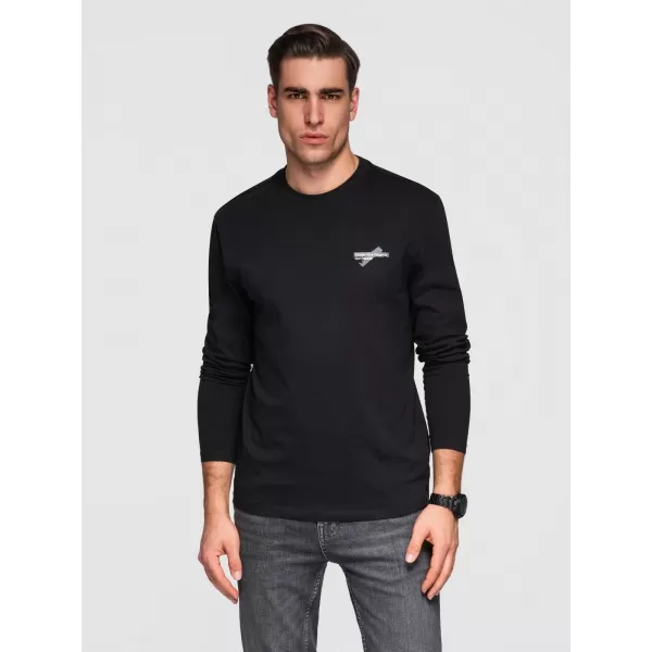  Herren-T-Shirt OMBRE OM-LSPT-0136 SCHWARZ 