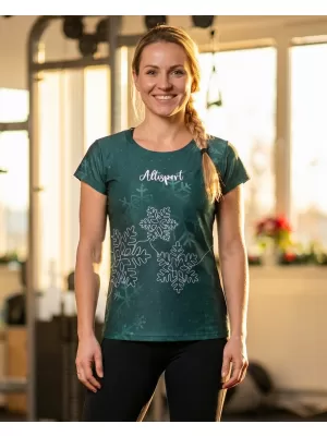Premium-Weihnachts-T-Shirt für Damen ALTISPORT VOJ/ALWVN8TR06 GRÜN