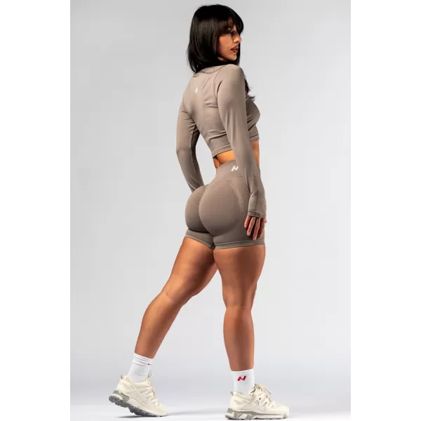  Push-up-Shorts mit hoher Taille POWER 893 LIGHT BROWN ASH Nebbia 