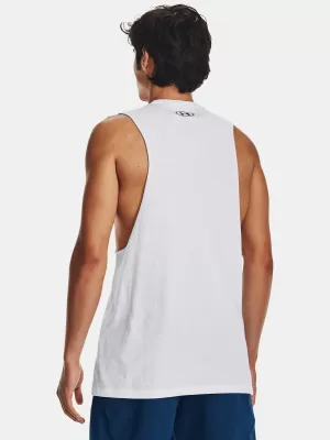 Herren-Tanktop UNDER ARMOUR LEFT CHEST CUT OFF TANK 1329286-100 WEIß