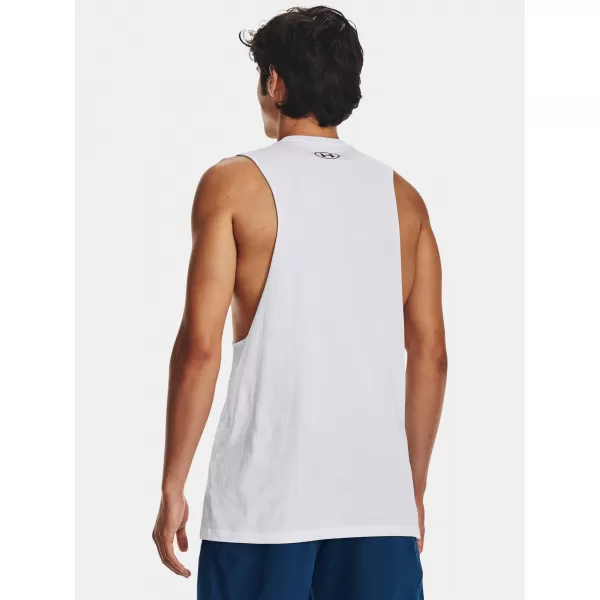  Herren-Tanktop UNDER ARMOUR LEFT CHEST CUT OFF TANK 1329286-100 WEIß 