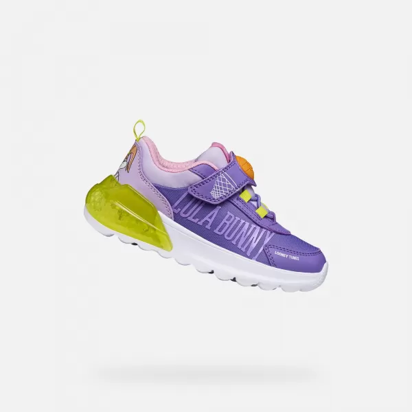  Mädchen-Sneaker GEOX ACTIVART ILLUMINUS J65LZA011CECN83A LILA 