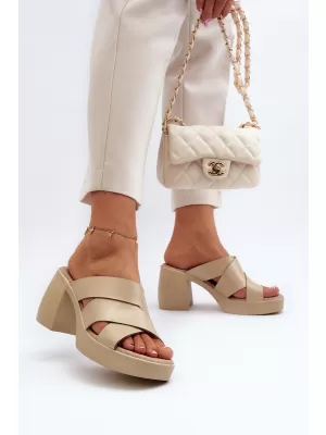 Damen-Flip-Flops ZAZOO 40373 BEIGE
