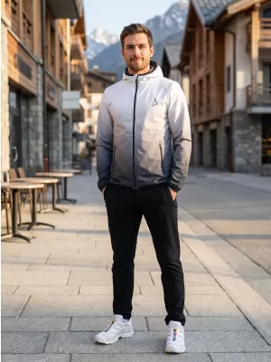 Premium-Softshelljacke für Herren ALTISPORT VOJ/ALM126JACK01 SCHWARZ UND WEIß