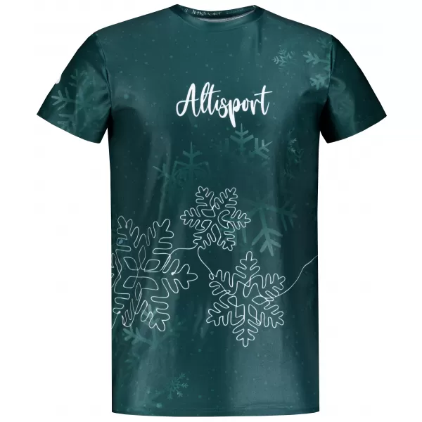  Herren-Weihnachtsshirt Premium ALTISPORT VOJ/ALMVN8TR06 GRÜN 