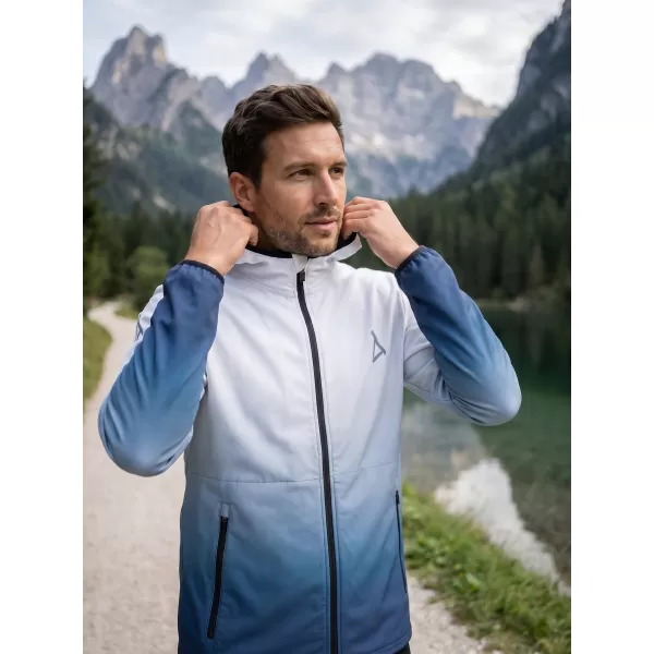  Premium-Softshelljacke für Herren ALTISPORT VOJ/ALM126JACK01 MARINEBLAU/WEIß 