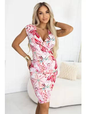 Kleid NUMOCO 379-6 WEIß MIT BLUMEN