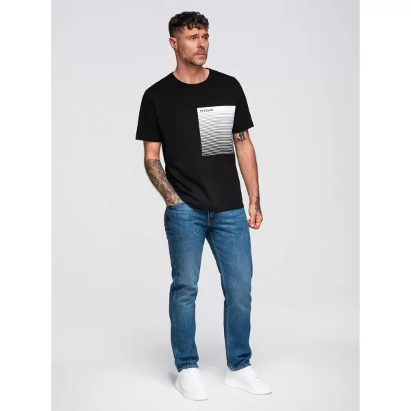  Herren-T-Shirt OMBRE OM-TSPT-0246 SCHWARZ 