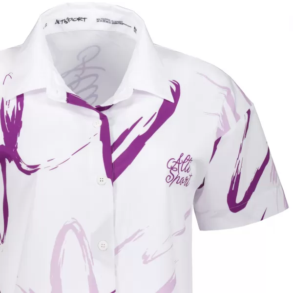  Premium-Shirt für Damen ALTISPORT VOJ/ALW049KOS01 WEIß/LILA 