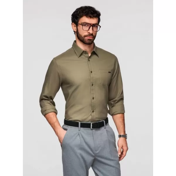  Herrenhemd OMBRE K695 OLIVE 