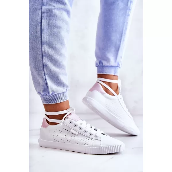  Damen-Sneaker BIG STAR HH274073 WEISS/ROSA Big Star Shoes 