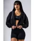Kapuzenpullover mit Reißverschluss POWER 895 BLACK Nebbia