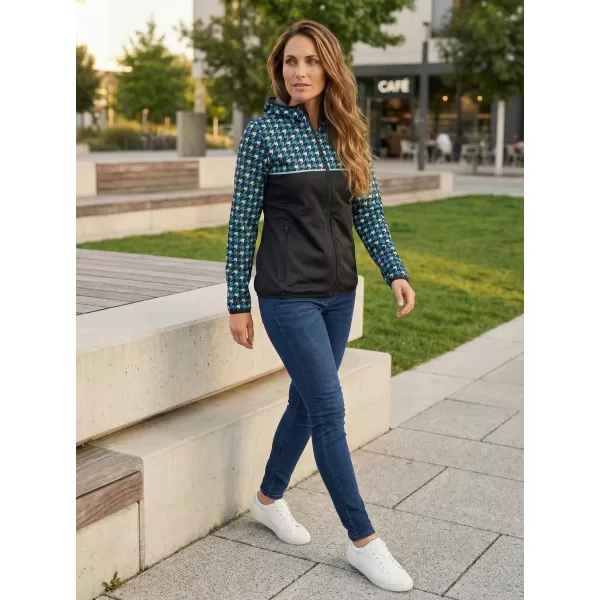  Premium-Softshelljacke für Damen ALTISPORT VOJ/ALW048JACK01 SCHWARZ UND BLAU 