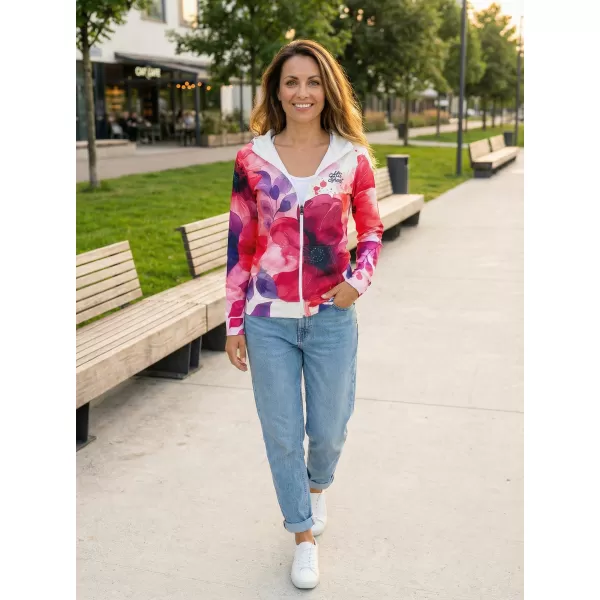  Hochwertiges Damen-Sweatshirt mit Reißverschluss ALTISPORT VOJ/ALW127MI02 ROSA 