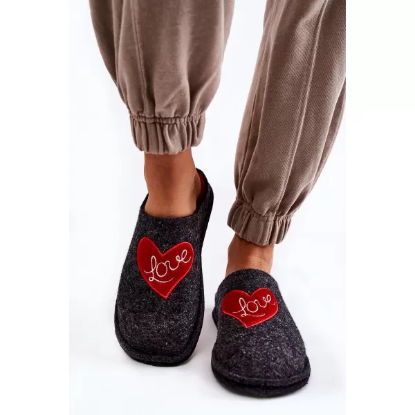  Damenhausschuhe BIG STAR KK276019 SCHWARZ/ROT Big Star Shoes 