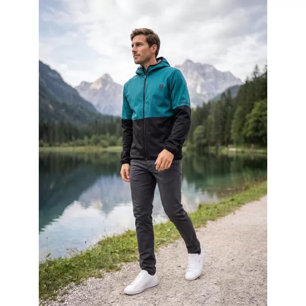  Premium-Softshelljacke für Herren ALTISPORT VOJ/ALM051JACK01 KEROSIN/SCHWARZ 