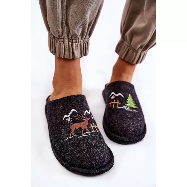  Damenhausschuhe BIG STAR KK276018 SCHWARZ/BEIGE Big Star Shoes 