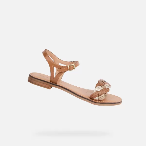  Damensandalen GEOX MADDALUSIAC G013189 BRAUN 
