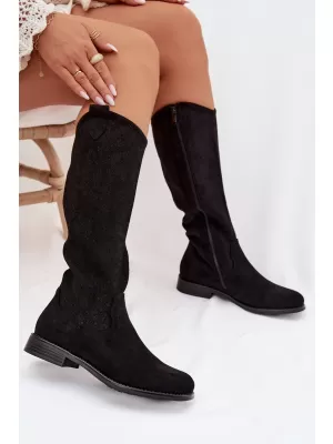 Damenstiefel S.BARSKI HY61-8022 SCHWARZ