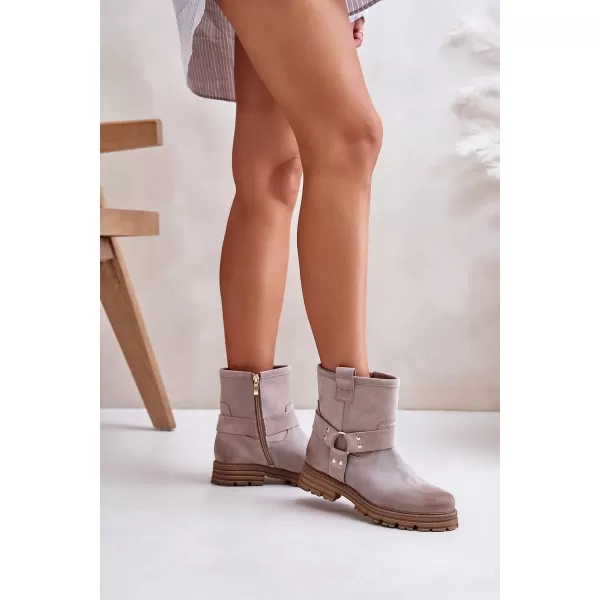  Damenschuhe mit Absatz BOTO CAPPUCINO 33658 VELOURS 