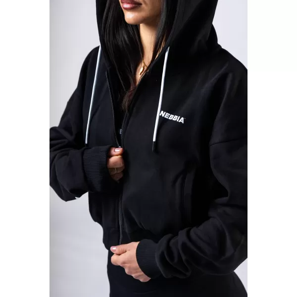  Kapuzenpullover mit Reißverschluss POWER 895 BLACK Nebbia 