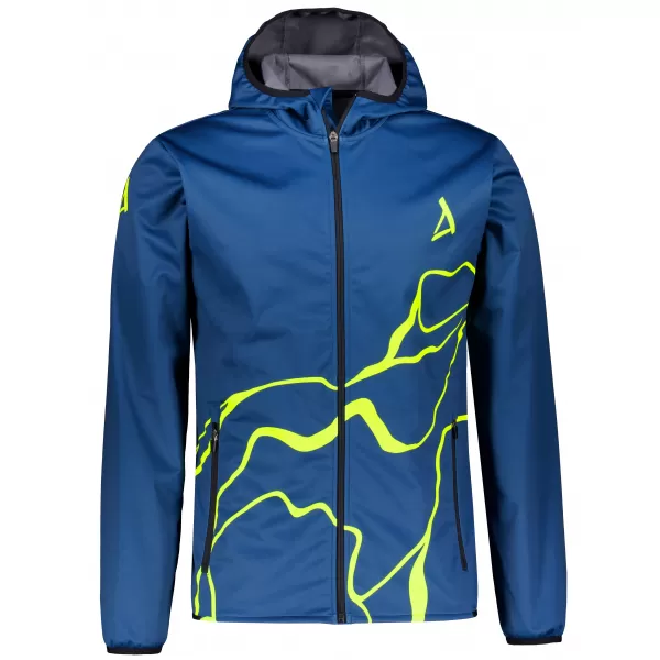 Premium-Softshelljacke für Herren ALTISPORT VOJ/ALM073JACK01 MARINEBLAU/NEONGELB 