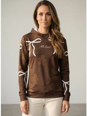 Premium-Weihnachts-Sweatshirt für Damen ALTISPORT VOJ/ALWVN10MI01 BRAUN