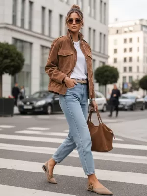 Damenjacke DSTREET TY5644 BRAUN
