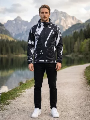 Premium-Softshelljacke für Herren ALTISPORT VOJ/ALM079JACK01 SCHWARZ UND WEIß