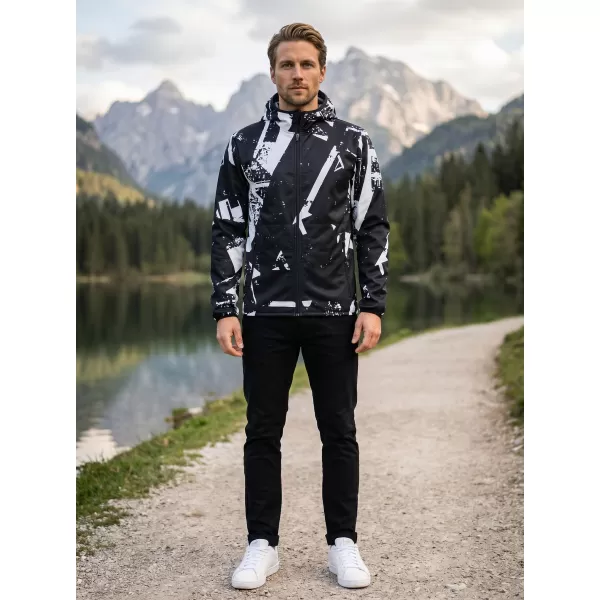  Premium-Softshelljacke für Herren ALTISPORT VOJ/ALM079JACK01 SCHWARZ UND WEIß 