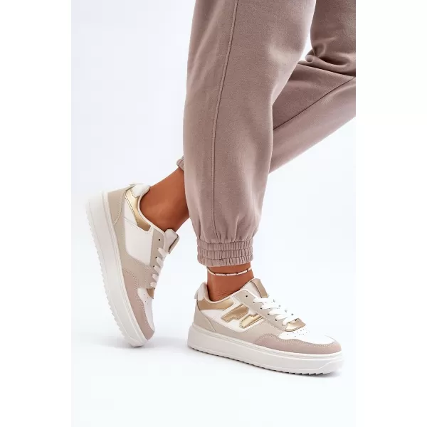  Damen-Sneaker BOTO REGINES 30370 WEIß/GOLD 